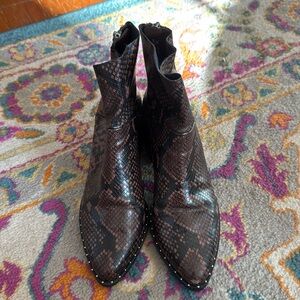 Gently Used Treasure & Bond Snakeskin Booties